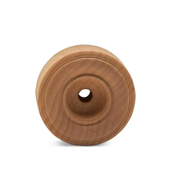 Mini Wood Wheels Treaded Style 1-3/4 inch Diameter 5/8 inch Thick Pack of 4 for Crafts and DIY Car Models