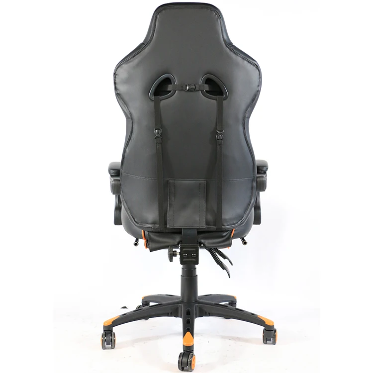 Wholesale Fashional Orange Leather Esport Pillow E-sport Executive Racing Pc Custom Vr Ps4 Gaming Computer Chair