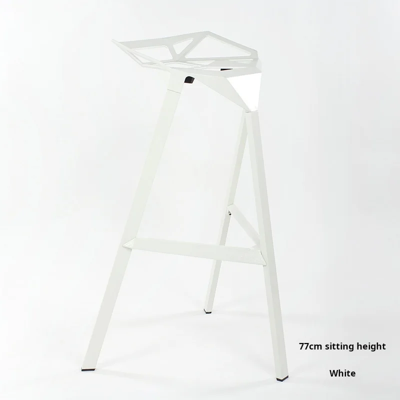 aluminum alloy breakfast villa bar hotel high chair metal frame industrial stool bar stools