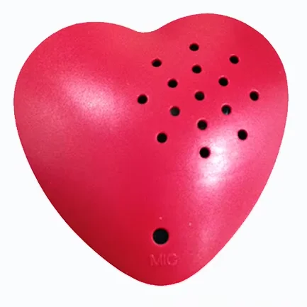 Best Custom Mini Voice Recorder Button Heart shaped sound Recorder Sound Module for plush Toys Baby for 30s  Factory delivery