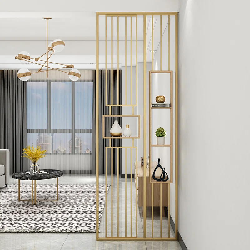 
Modern And Simple Wrought Iron Partition Light Luxury Small Apartment Living Room Entrance Hallway Screen 