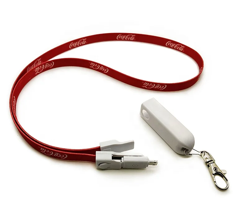 Vnew multifunction Fabric lanyard usb2.0 cable 3 in 1 with 8pin Type C Micro for mobile phone as a promotional gift