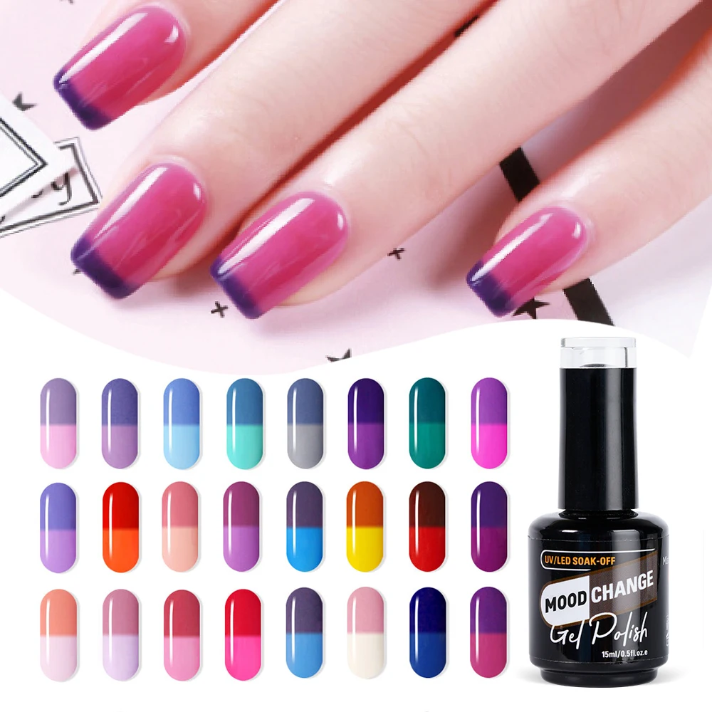 Missgel Temperature Change Color Nails Supplies 15ml Custom Private Label Thermal UV Colors Nail Gel Polish
