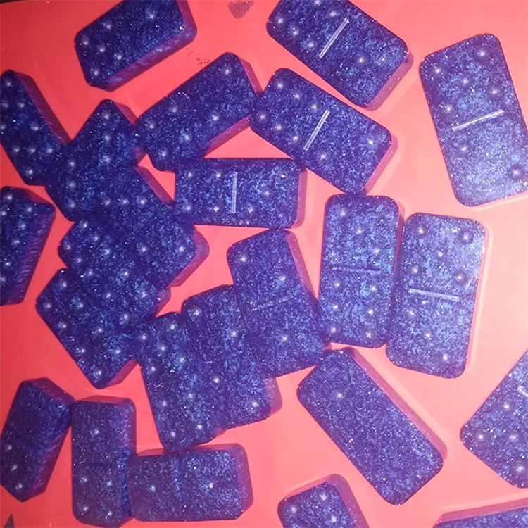 Custom DIY Resin Shiny Silicone Jumbo Domino Mold Professional Domino Mold