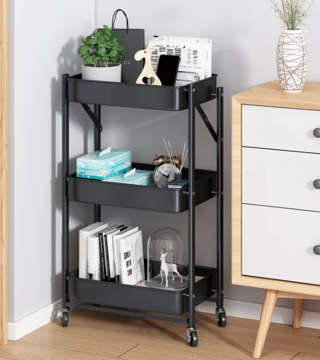 4 / 5 этажная металлическая подставка проволочный прокатный корзину кухня для прокатного хранения электронной ручной тележки корзины