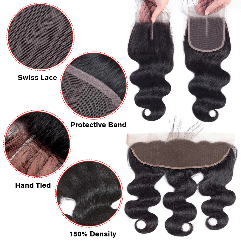 Good Quality Grade Cheap Brazilian Wholesales 100% Unprocessed Virgin Human Hair Weave Bundle Deals With Closure