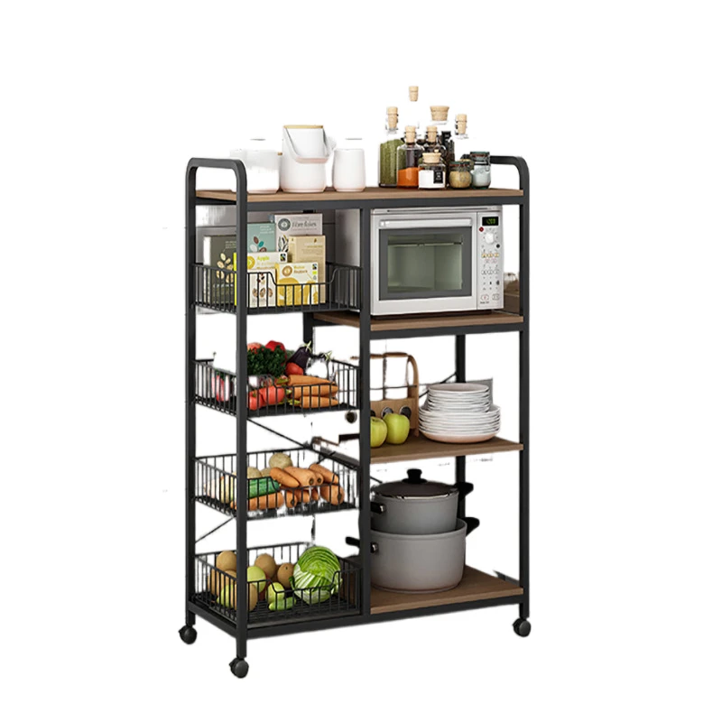 Горячая продажа качество кухня многофункциональный напольный Тип микроволновая печь стеллаж для хранения