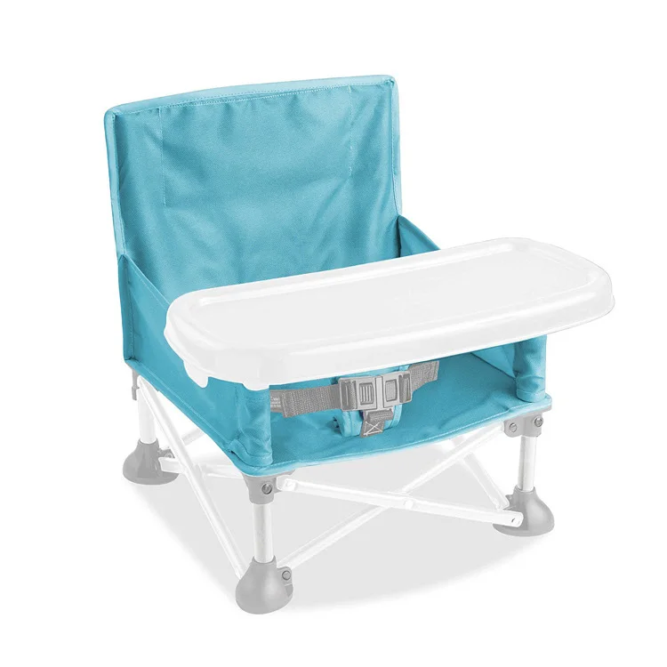 Detachable Aluminum Alloy Travel Camping Children Dining Chair Eating Baby Highchair Portable Booster Seat With Tray