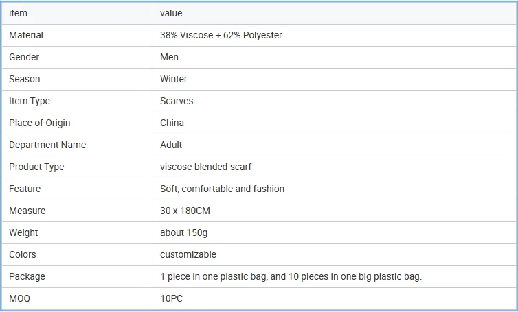 High Quality Men Scarfs Long Plaid Scarf Winter Warm Neckerchiefs Customized Scarves For Men