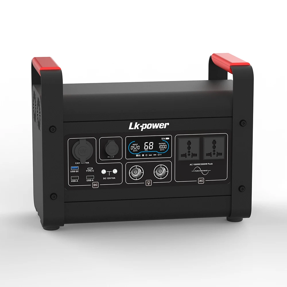 110v 220v 3.2V 300000mah 1000 Watt Power Bank Portable Solar Power Station With Dual Led Light