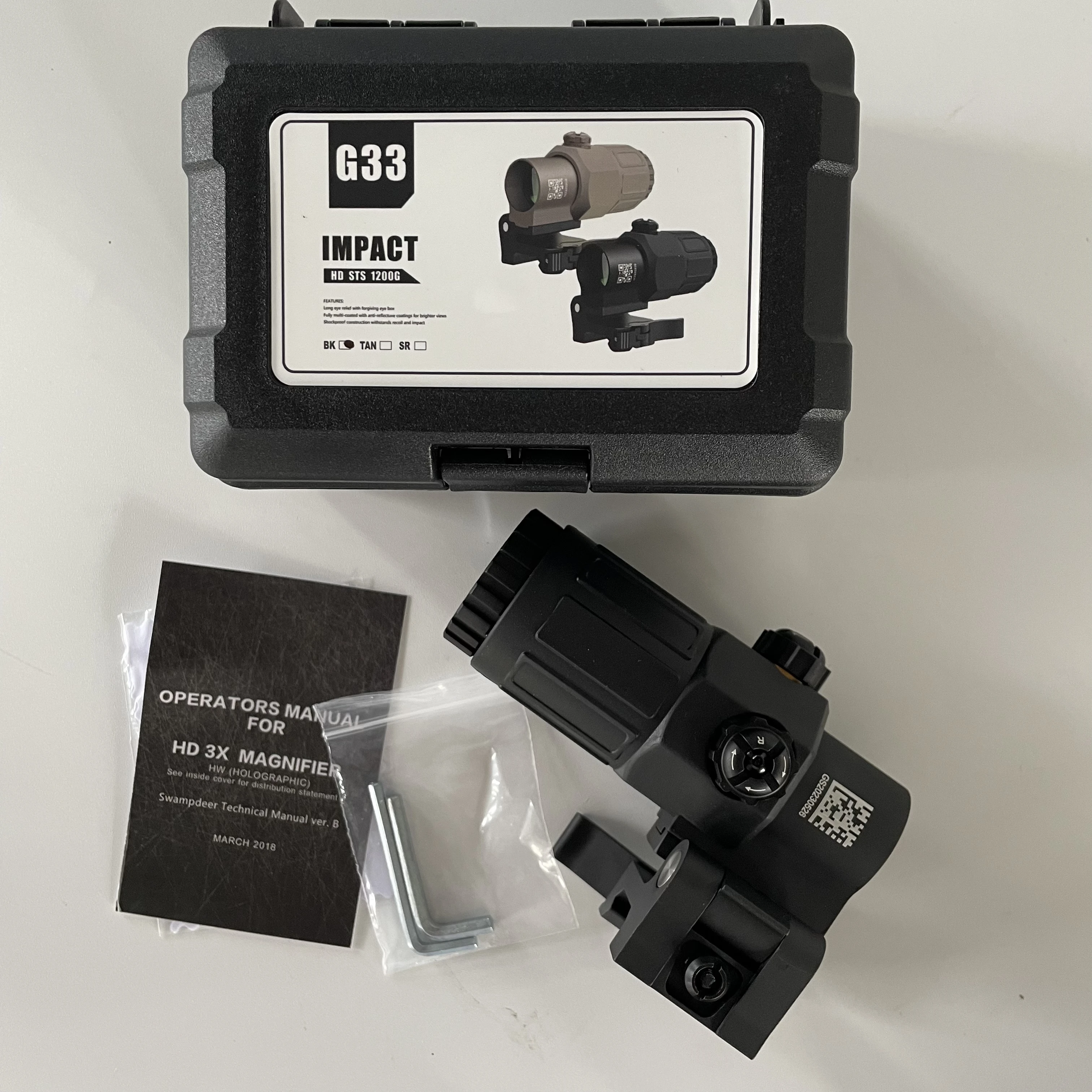 Combination 558 Holographic Sight + G33  3X Magnifier Folding Side Flip scope Red Dot  Sight Reflex Sight for hunting