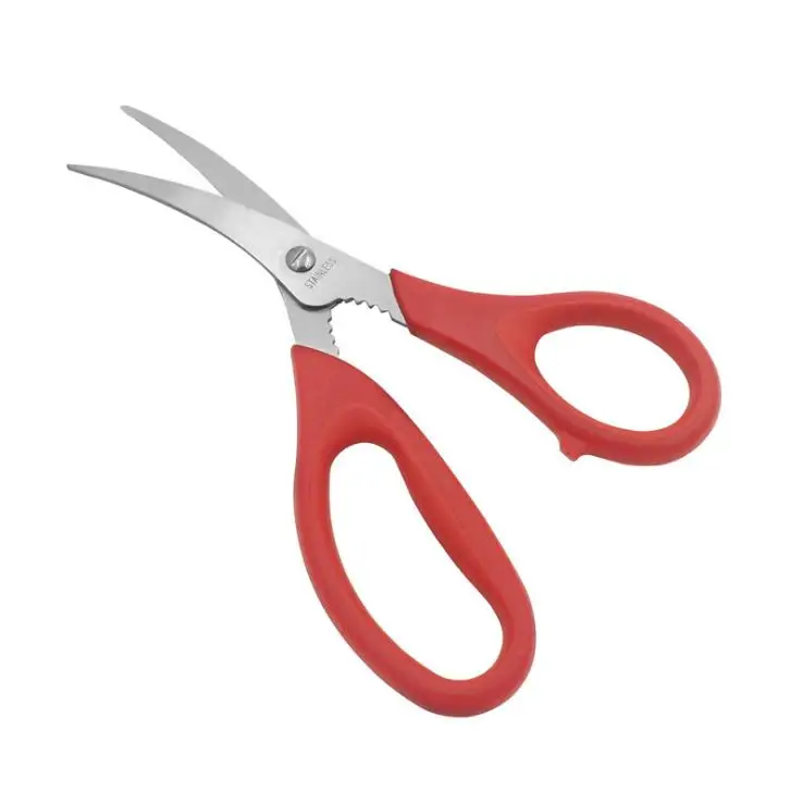 Seafood Scissors Stainless Steel Multifunction Cutting Kitchen Scissors with Plastic Handle
