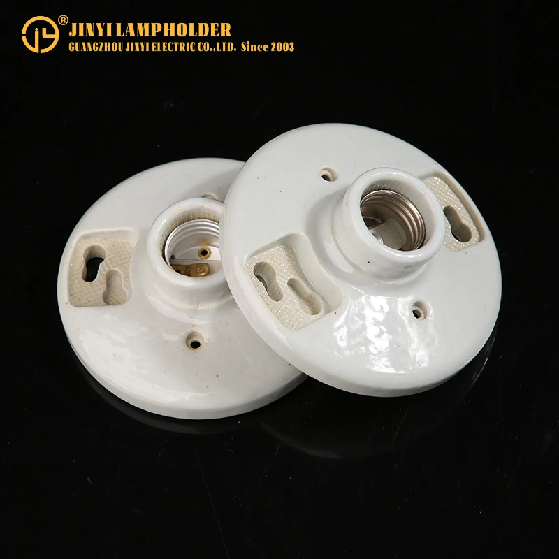 factory custom waterproof e26 lamp holders high-quality ceramic lamp base porcelain light lamp base