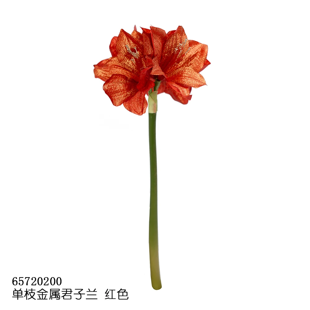 Wedding Artificial Bush Lily Flowers Big Artificial Clivia Miniata Flowers Real Touch Latex Clivia Miniata Flower