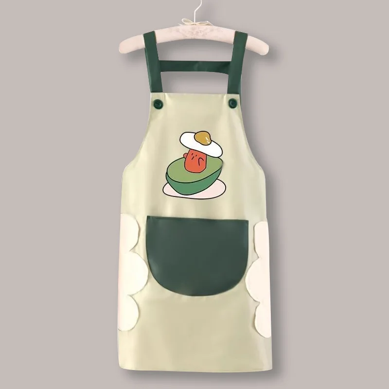 Kitchen Home Apron New Waterproof Oil Anti-fouling Cooking Housework Waist Fashion Lovely Work Clothes