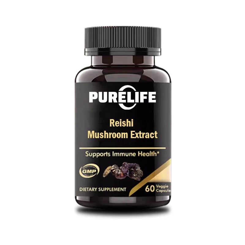 OEM Organic Service Bulk 60 100 120 units/Bottle Ganoderma Lucidum Reishi Mushroom Capsules