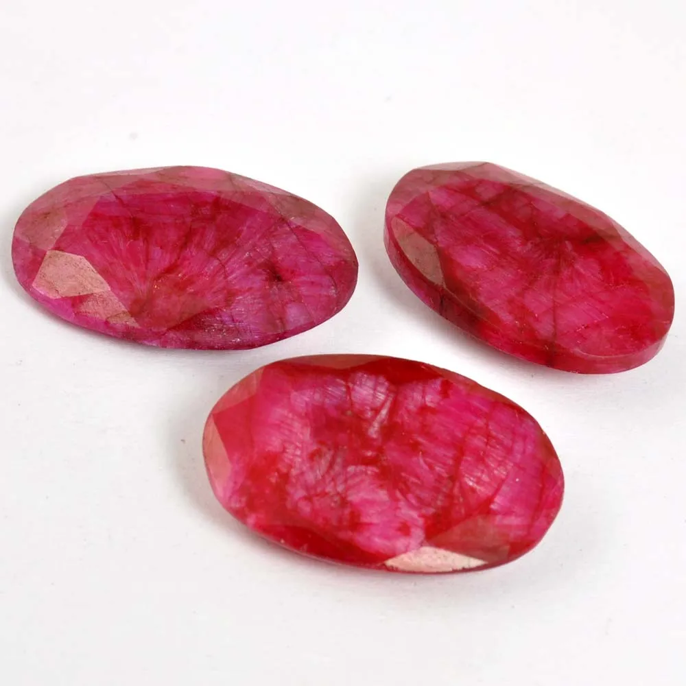 Direct Wholesale Quality Natural Ruby Oval Shape Semi Precious Cabochon Loose Gemstone