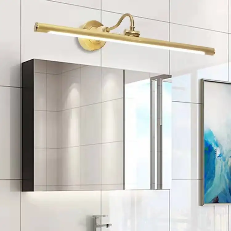 Hot Sale Luxury Antique Copper Cabinet Wall Lamp Mirror Led Picture Light For Bathroom