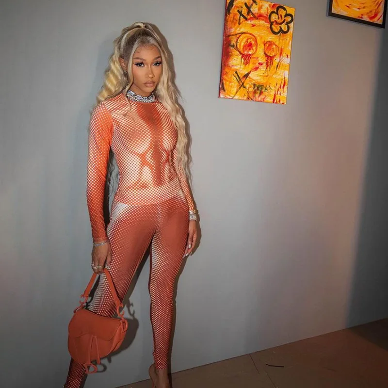 New Winter Digital Printed Long Sleeve Skinny Pants Two Piece Set Clothing Vendors For Boutiques