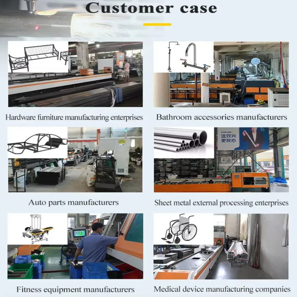 Pipe Laser Cutter Machine C13-LD Automatic High Speed 3D Tube Fiber Laser Iron Stainless Steel Carbon Aluminum Copper Turkey