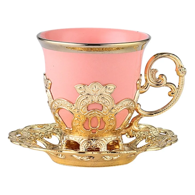 2022 European Style Small Size 80cc  Porcelain Tea Cups Coffee Sets  Coffee Cup and Saucer Set