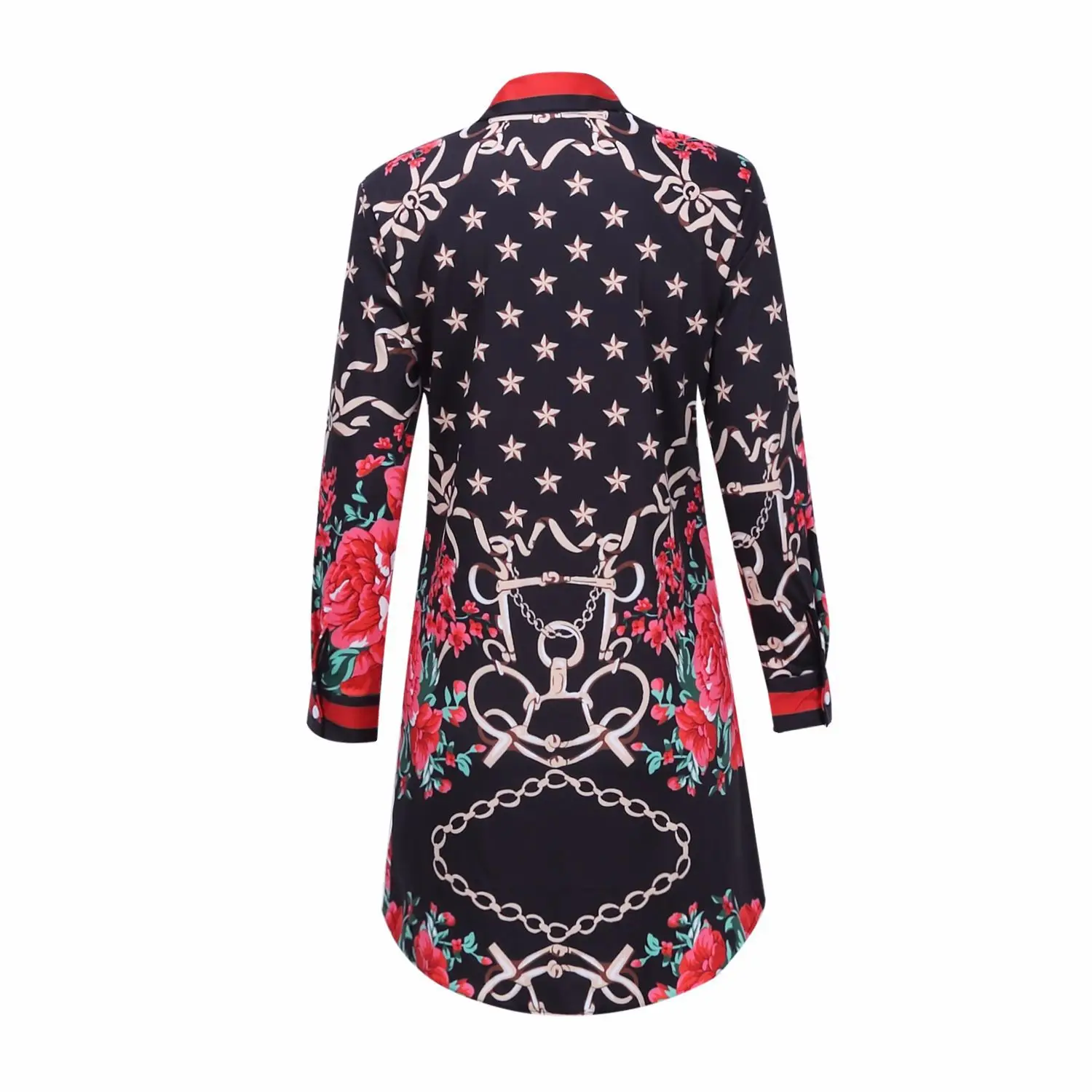 elegant long sleeve  women tops blouses plus size shirts blouses