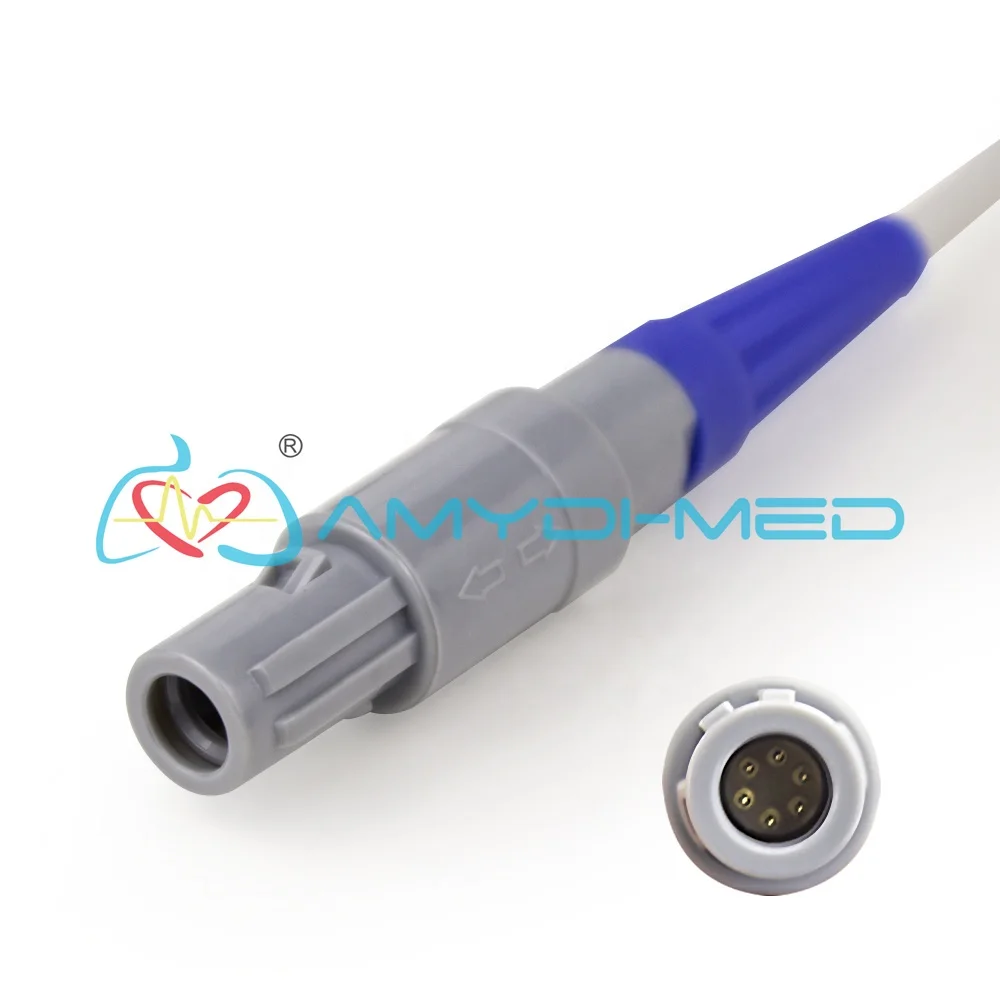 Amydi-med Compatible For MINDRAY PM9000 Lemno Plastic Both 6P-40 Degree SpO2 Sensor Extension Cable