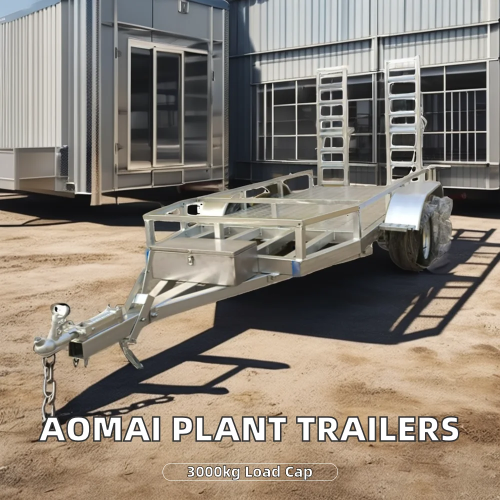 Customized Small Steel Excavator Plant Trailer Galvanized Trailers