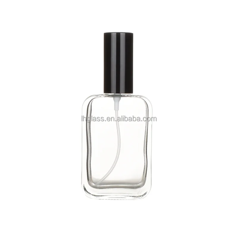 Custom Square Cube Perfume Bottle 100ml Clear Perfume Glass Bottles