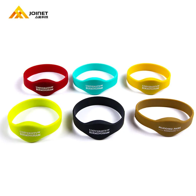Custom design Reusable Wearable waterproof nfc wristband adjustable stretchy with smart chip Silicon RFID bracelet Tag