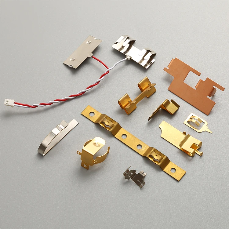 Custom Brass Battery Clip Leaf Spring Electrical Contact to Pcb