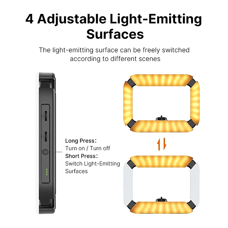 360 photo booth square light battery power ring light led for 360 photo booth