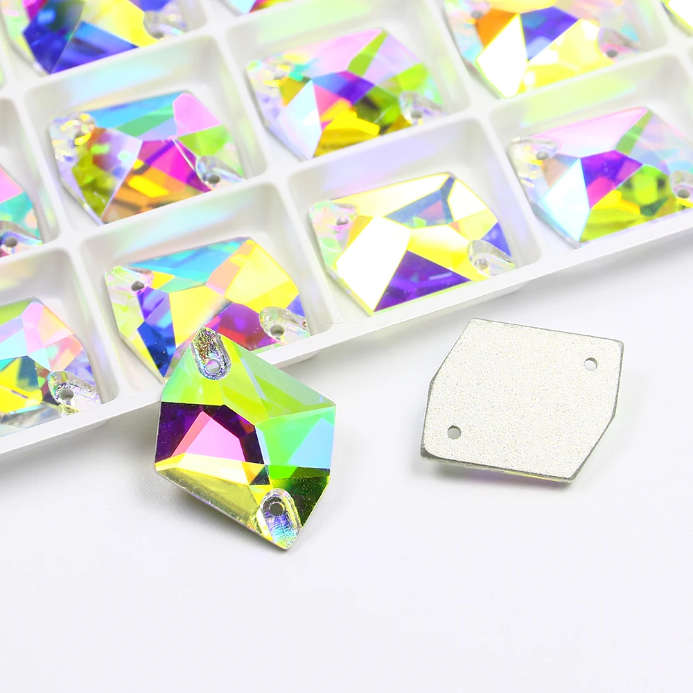 Hot Sale Flatback rhinestone With Holes K9 Quality Sew on Crystal Bead For Garment Decoration