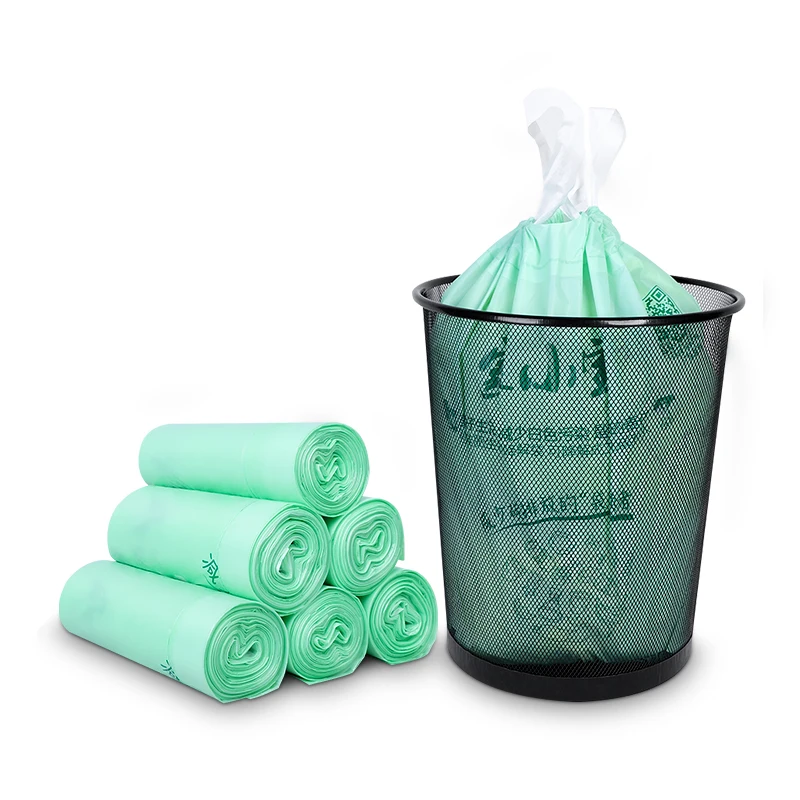 Custom logo eco compostable PLA bin liner rubbish bagbiodegradable refuse garbage trash plastic bags