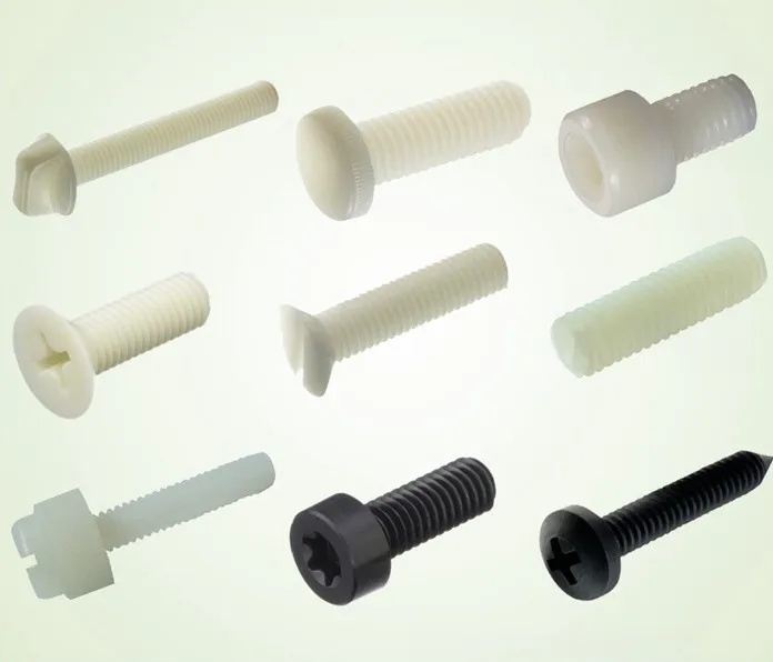 M2 M3 M4 M5 M6  flat pan head white black nylon plastic screw