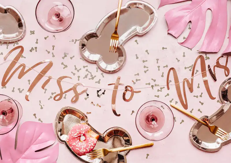 Hens Night Rose Gold Same Penis 4ever Paper Plates Girls Night Out Accessories Bachelorette Party Supplies-25pcs/Pack KP003