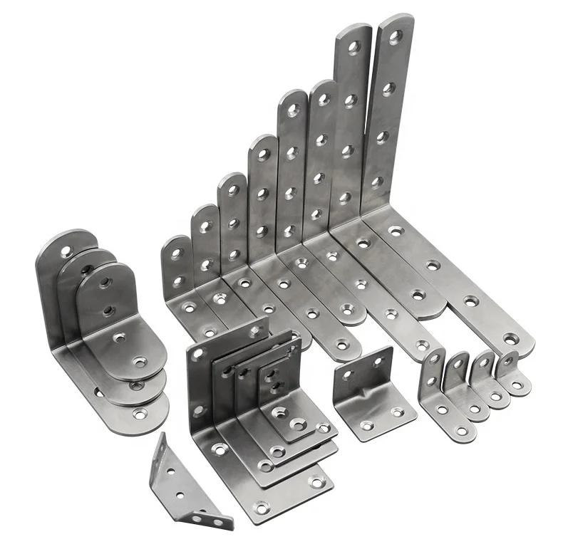 
Factory Wholesale Stainless Steel 90 Degree Right Angle Code Thickening Fixed L-shaped Right Angle Angle Code Laminate Support 