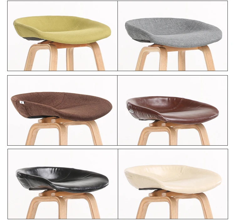
Modern Metal legs with Wood Effect Kitchen Bar Stool Coffee Shop Bar Stools 