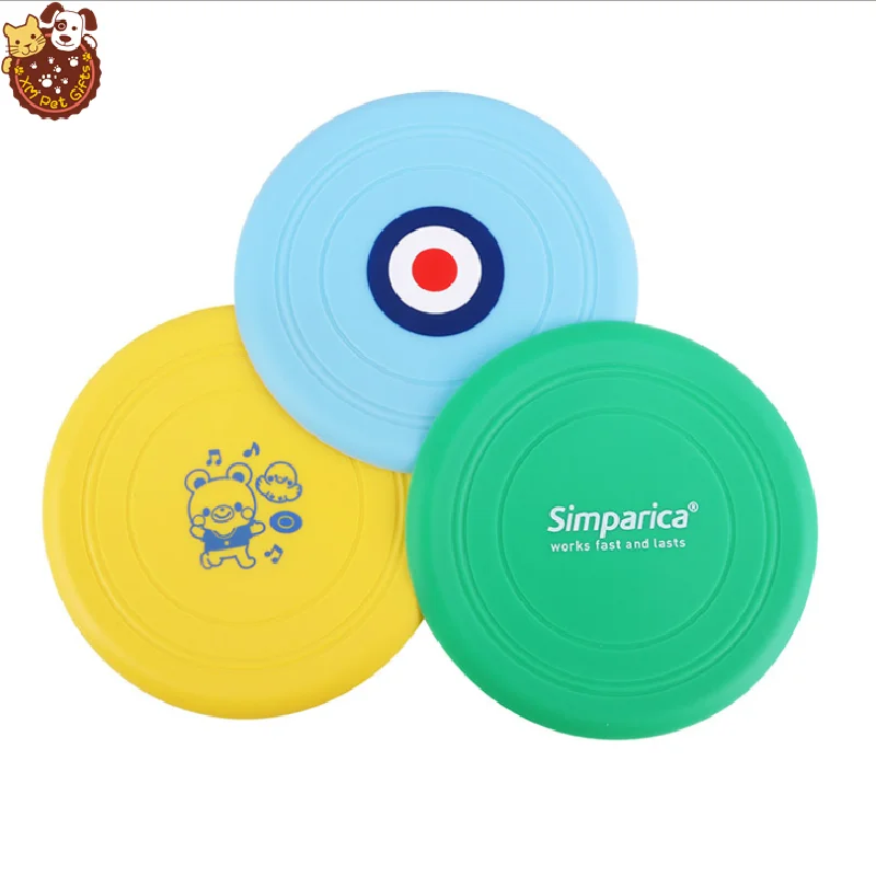 Accept Custom logo Printing Silicone Soft Flying Discs Pet Dog Bite Resistant for Training