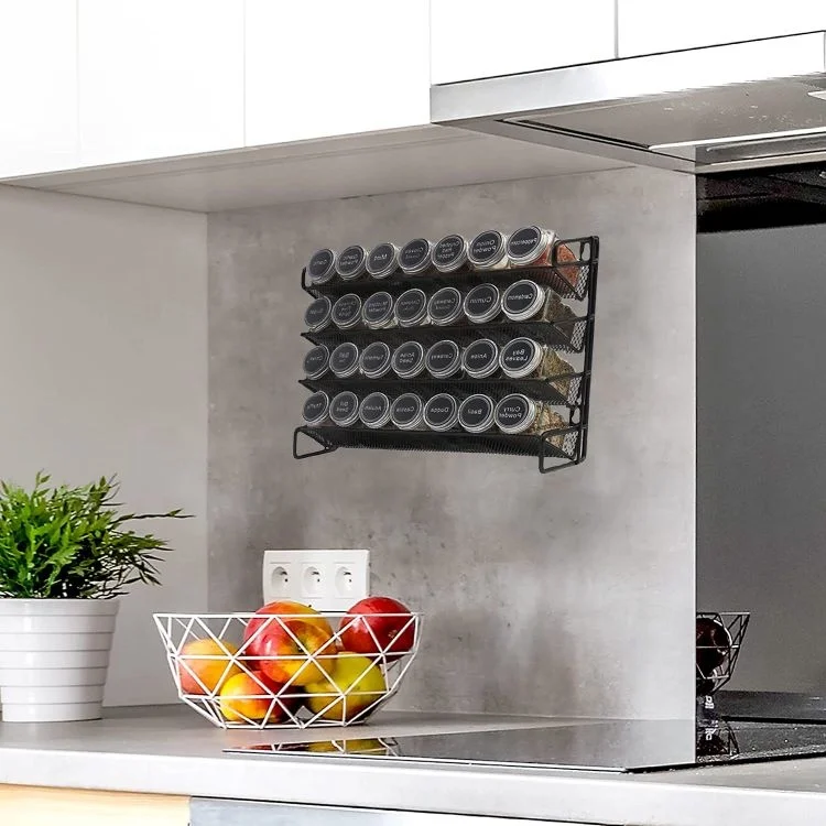 Cabinet Storage Spice Jar Display Shelf for Countertop Seasoning Spice Rack Organizer Kitchen