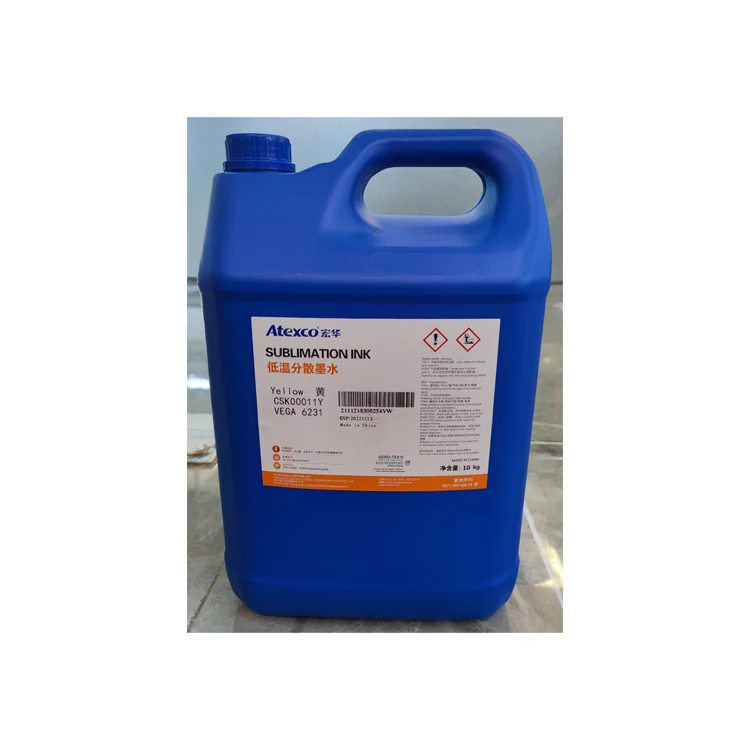 10L big bottle CMYK textile printer sublimation ink for Atexco printer