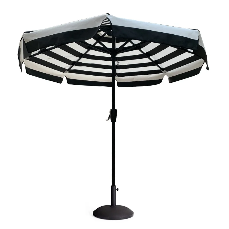 Luxury Patio Umbrella Aluminum Pole Market Garden Umbrella Sun Shade Shelter Outdoor Parasol with Crank Handle Tilting Mechanism
