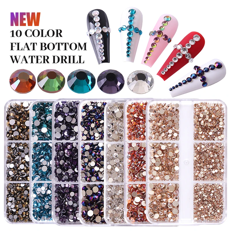 SITELENABY Wholesale nail art Charm 3D Diamond stones Mix Shape Nail art Crystal Nail rhinestones