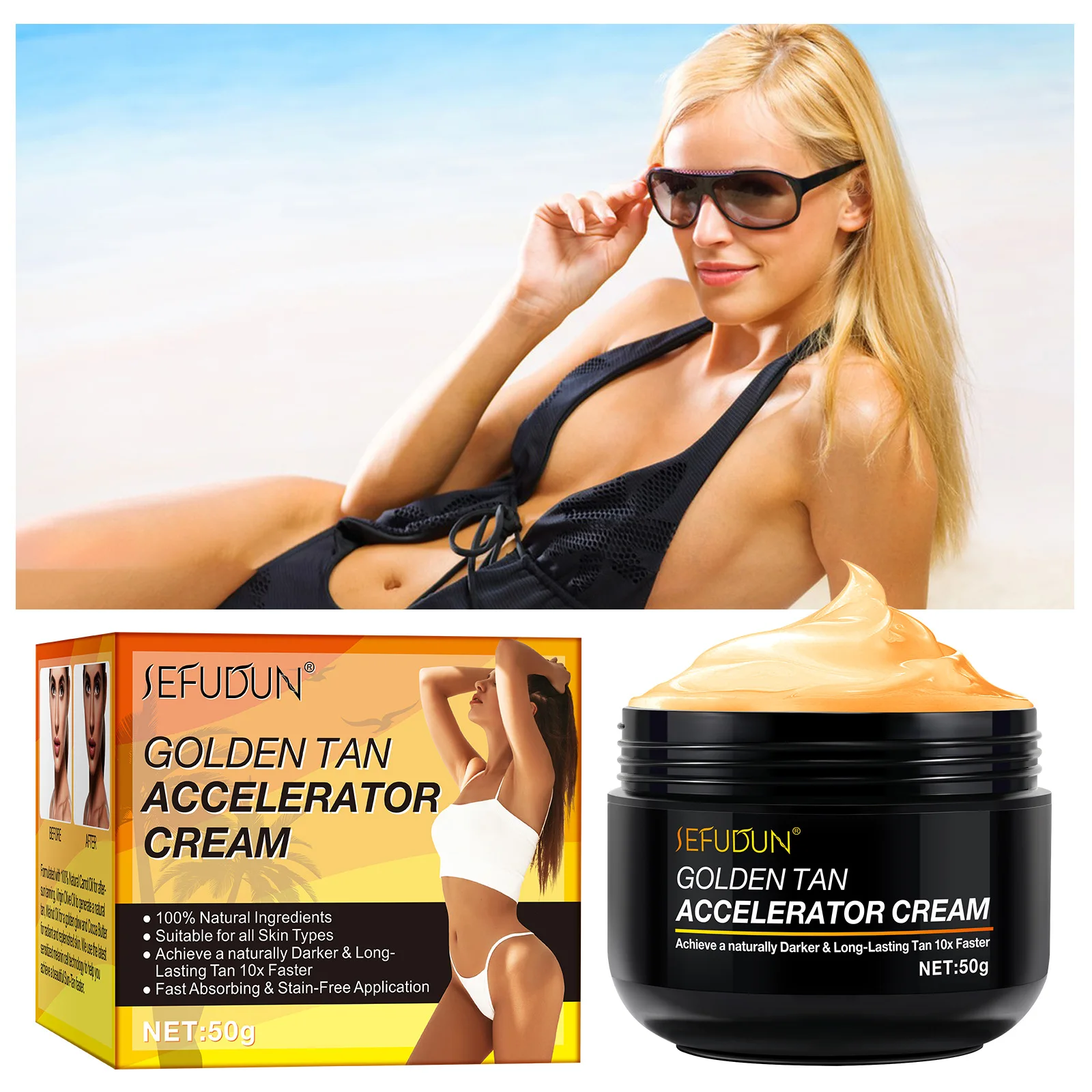 Wholesale Organic Moisturizing Suntan Tanning Lotion, Long Lasting Sun Tan Skin Accelerator Tanning Cream