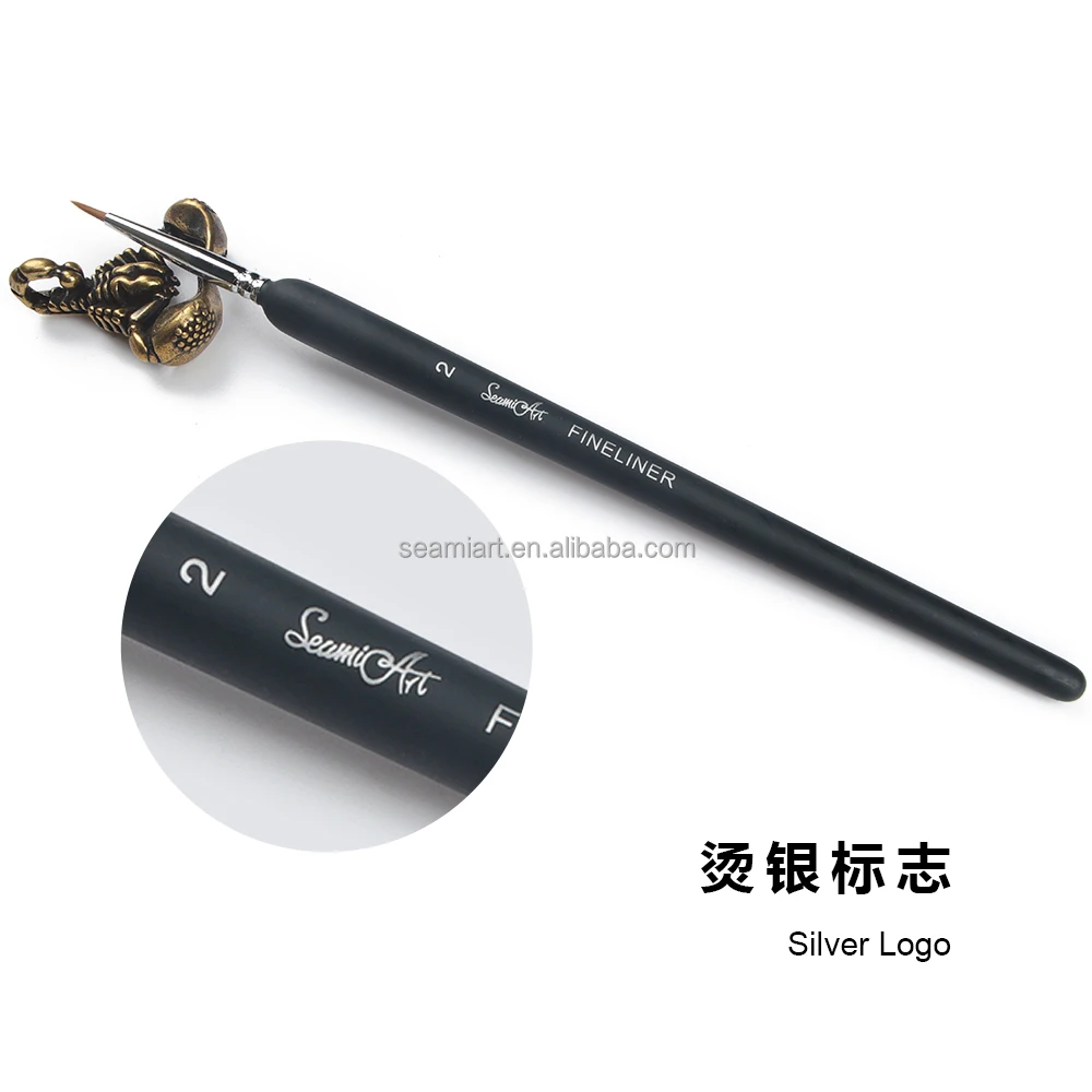 SeamiArt 1pc hook line acrylic fine detail paint brush artist fineliner brush 10 sizes nylon hair