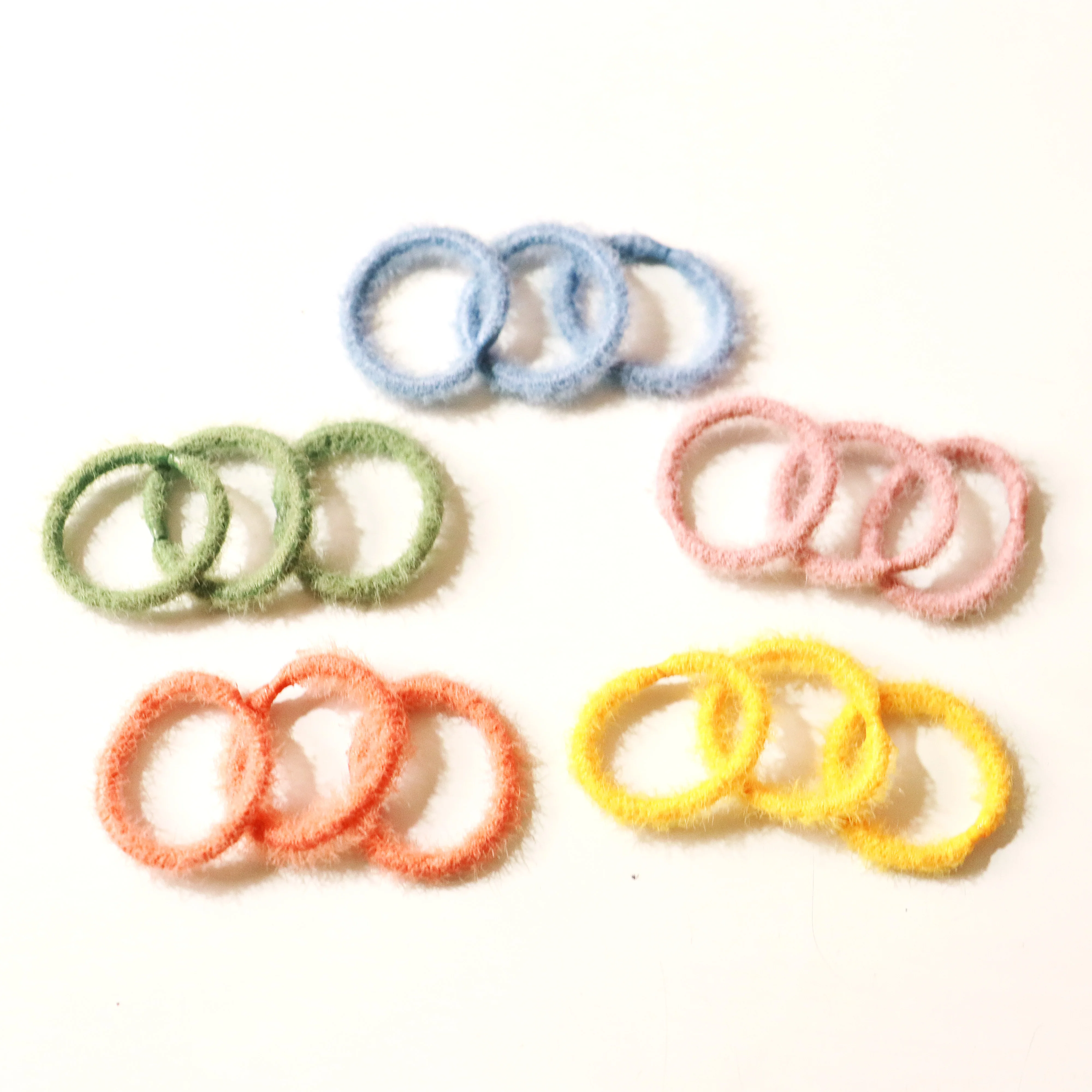 Women 50pcs/bag head rope simple hair circle rope for girl hair tie high elastic rubber band hair ring headdress