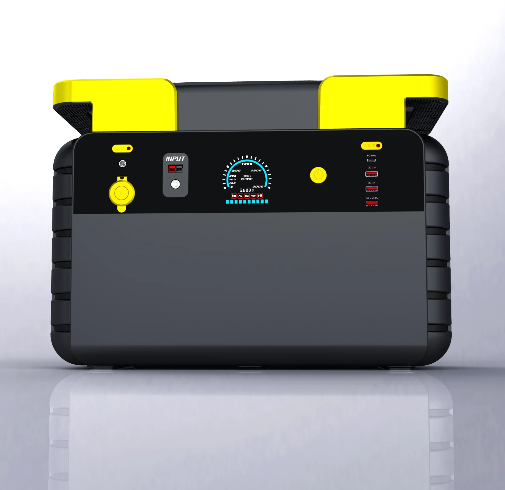 220 В портативная электростанция PD65W мобильная зарядка портативная солнечная электростанция Power bank док-станция 2000 Вт батарея