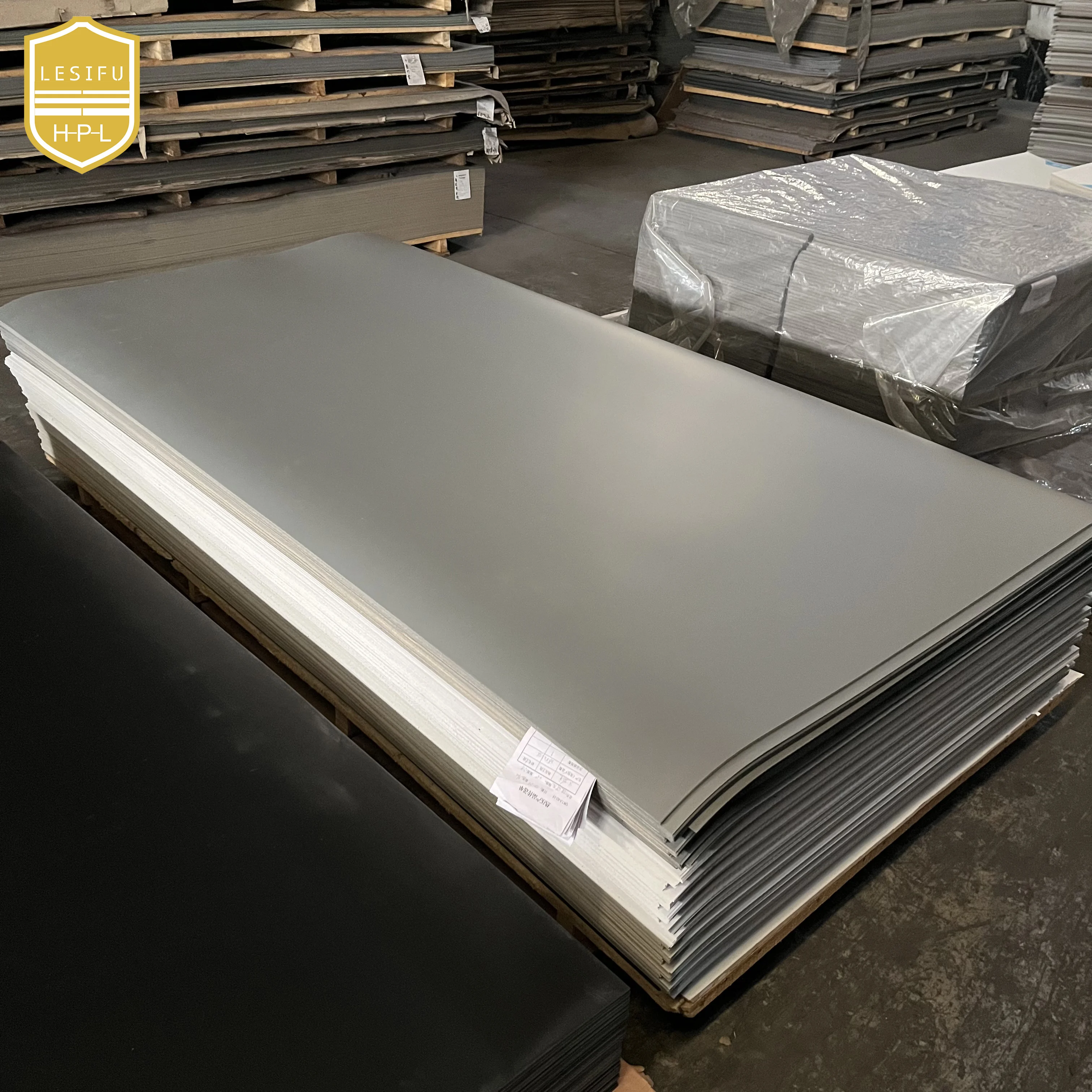 Matte Light Gray HPL Decorative High-Pressure Laminates for Furniture and Decoration