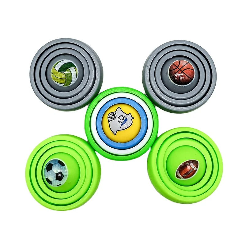 Newest Stress Relief 3D Infinite Flip Ball Plastic Fingertip Football Fidget Gyroscope Decompression Toys Sensory Spinner Cube