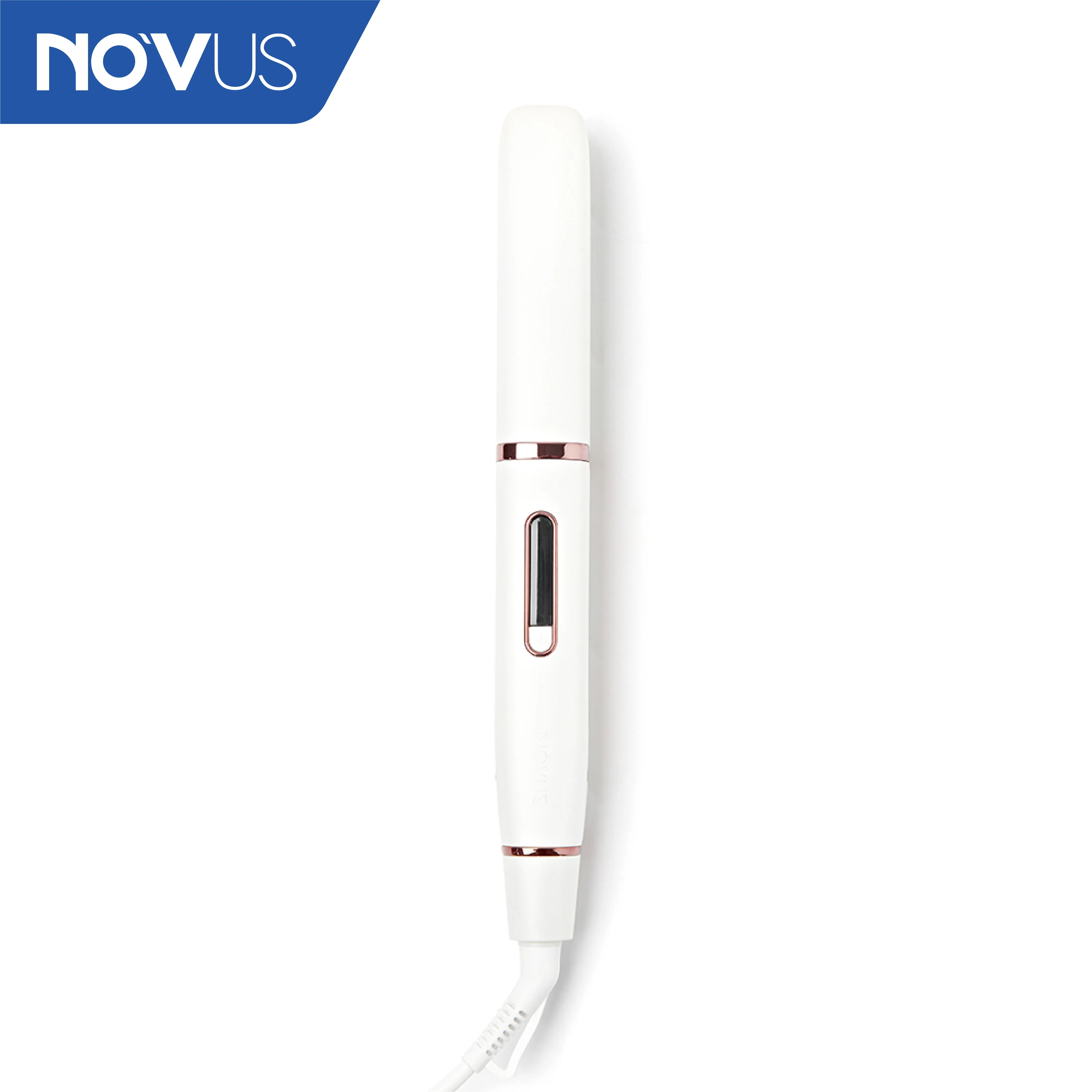 NOVUS Customised Straighteners 2 in 1 Hair Straightener and Curler Led Temperature Flat Iron Hair White Style